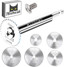 Richcat PVC Pipe Inside Cutter,Inside Hex Shank(5PCS Blades), Silver 