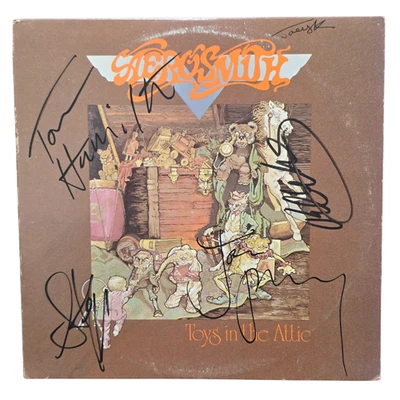 Aerosmith signed lp Toys In The Attic Promo, by 5 musicians - Image 1 of 4