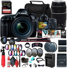 Canon EOS 5D Mark IV DSLR Camera with 24-70mm f/4L Lens 1483C018 Bundle