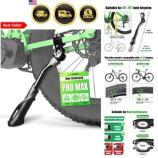 Bike Kickstand Aluminum Alloy Universal Durable Adjustable Heavy Duty 24-29 Inch