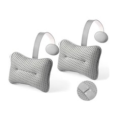 Grey Hot Tub Pillows 2-Pack Large Universal Headrest Spa Chaise Lounge