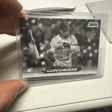 WILLIAM CONTRERAS 2024 Topps Stadium Club Black While Green Ink Card #170