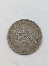 1981 Trinidad And Tobago 25 Cents - Copper Nickel Coin - World Coin KM32
