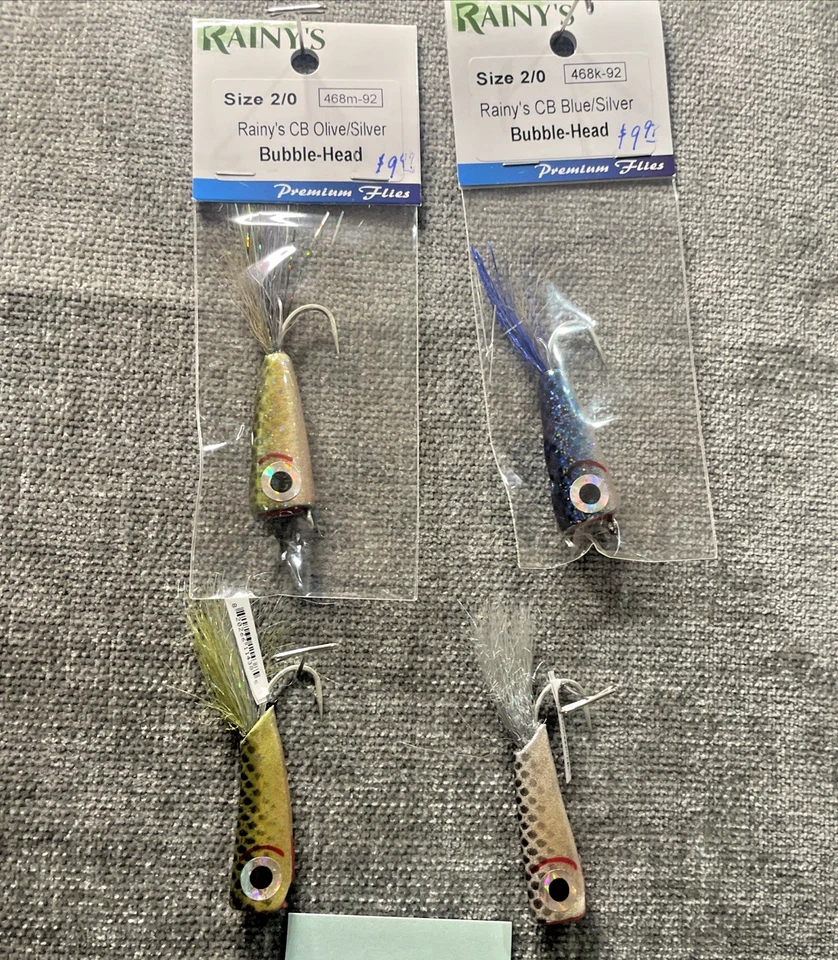 Lot Of 4 SALTWATER Rainy’s CB Bubble Head Flies - RAINY'S FLY FISHING      (R4) - Image 2 of 4