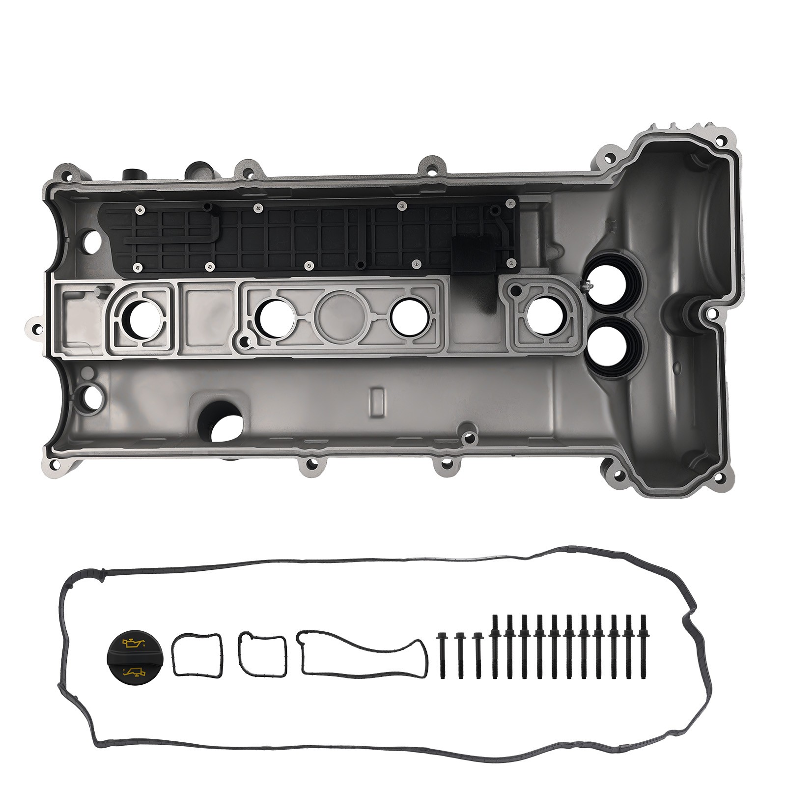 Engine Valve Cover for Ford Mustang/Fusion 2.3L 2.0L LR038319 Aluminum Black