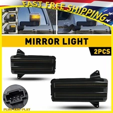 For 2020-2024 GMC Sierra Chevy Silverado 2PCS LED Side Mirror Turn Signal Lights