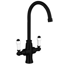 Traditional Dual Handle Kitchen Sink Mixer Tap - Choice of Colour