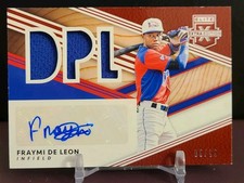 2020 Panini Elite Extra Edition Fraymi De Leon Patch Autograph Red /99 #DMS-FDL