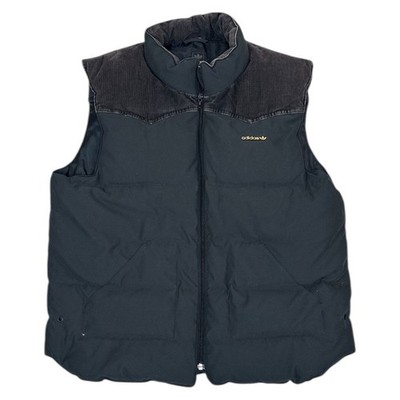 Adidas Originals Down Puffer Gilet Jacke Y2K Schwarz Herren Large