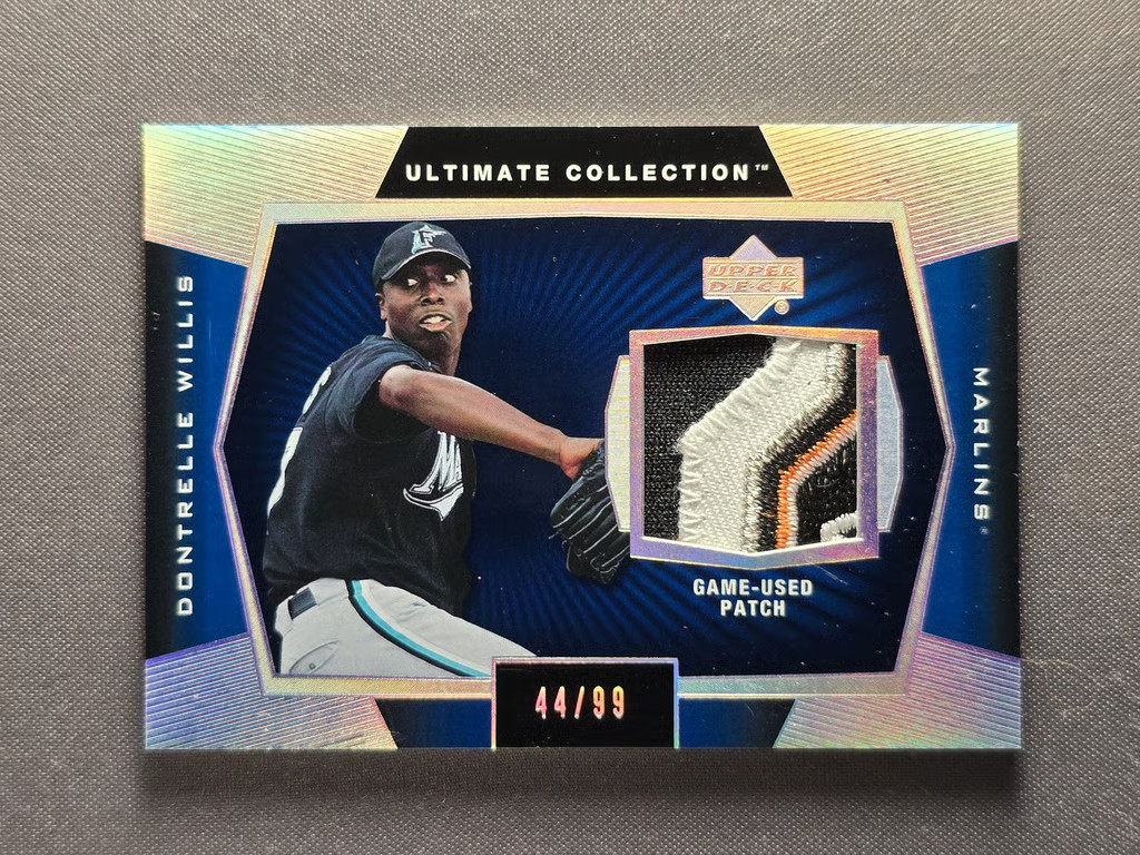 2003 Upper Deck Ultimate Collection #P-DW Dontrelle Willis 44/99 Game Used Patch