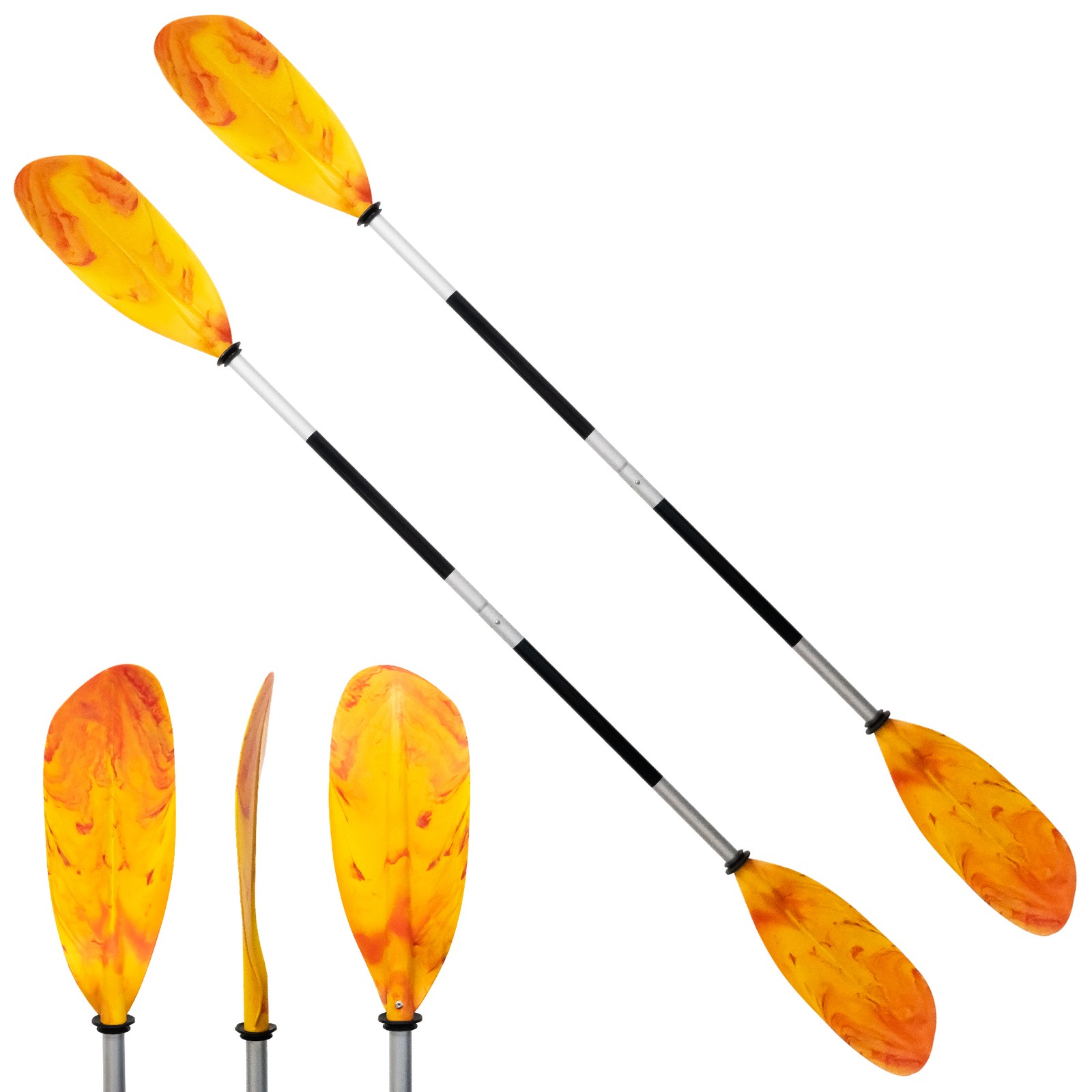 Paddles, 84"- 7ft Kayak Fishing Paddle, 2-piece Detachable - 2-pack
