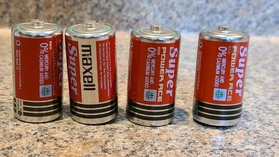 Vintage Maxell Super Power Ace Battery Japan Dead Display Purposes Only  (Y6)