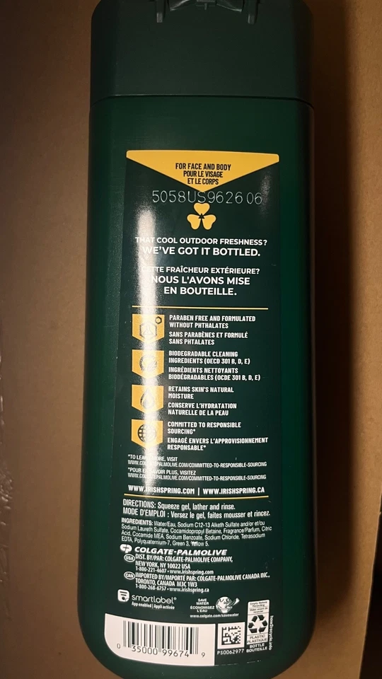 NEW Irish Spring Body Wash 20 FL OZ (591 mL) - Image 2 of 2