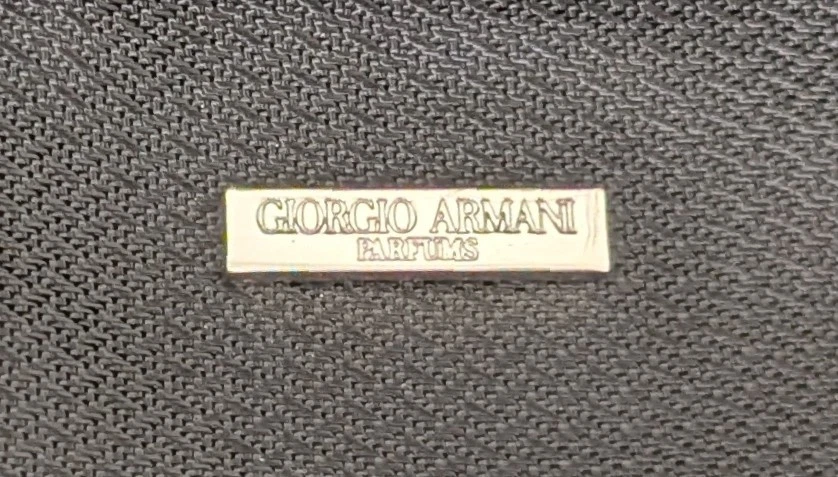 Giorgio Armani Parfums Duffle Bag Black Travel Gym Tote Weekender Carryall Large - Image 3 of 4