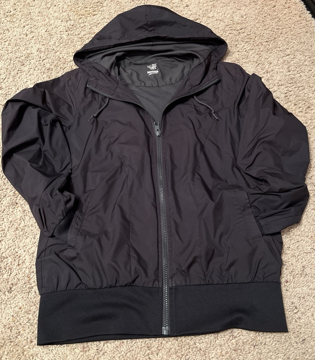 SACAI X NIKE Giacca a vento Nike donna nera aderente con cappuccio grande