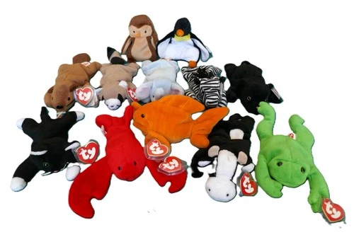 RARE Lot 12 Vintage Retired Authentic first /second gen tush tag BEANIE BABIES