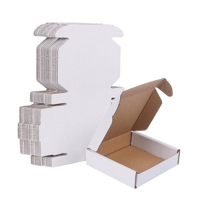 50 Pack White YD44150W Corrugated Cardboard 4x4x1 Inch Small Shipping Box