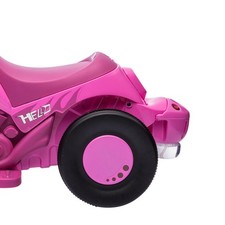 Bubble Car Pink Kids Electric Motorcycle Toy Music and Lights Three Wheeled Ride