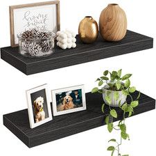Floating Shelves for Wall, 15.7" Wood Wall Mounted Shelves for Living Room, Bedr