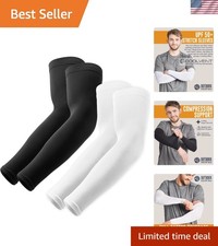 4-Way Stretch Cooling Arm Sleeves - UV Protection Tattoo Cover 2 Pairs
