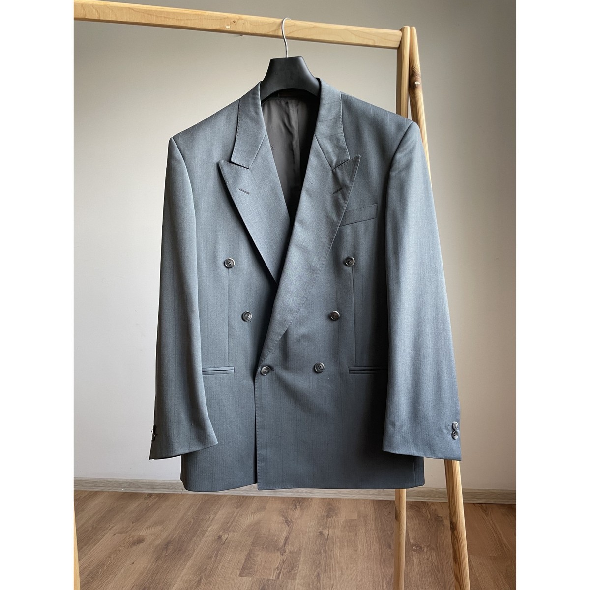 SAINT LAURENT ダブルジャケット　size44 中古・古着通販】Saint Laurent Paris (サンローランパリ) ストライプ