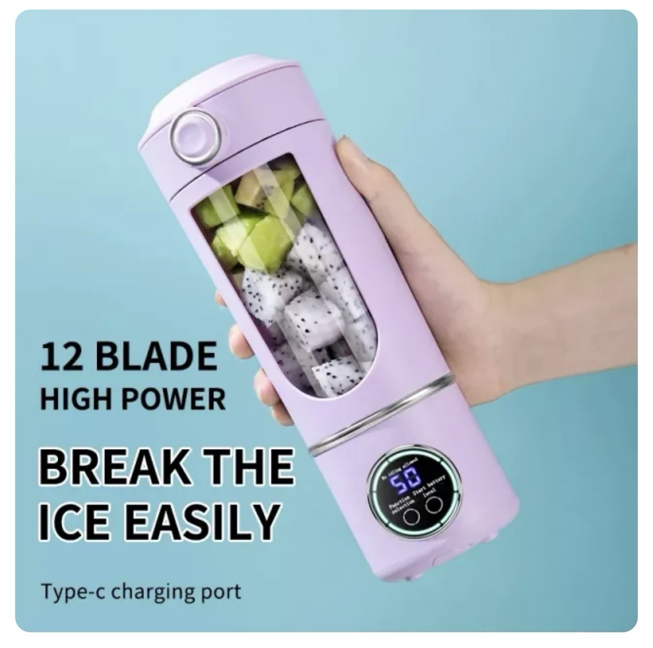 2-in-1 Portable Blender Bottle