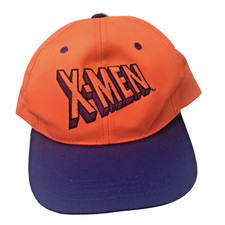 Vintage XMEN ANNCO Hat 1993 Orange Purple Snapback Youth Adjustable Marvel Comic