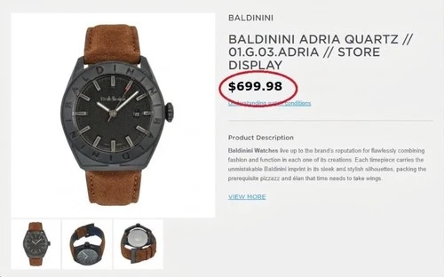 Baldinini Adria SWISS Made Quartz Men's Wristwatch Bioplastic Polymer w/ Box image 2
