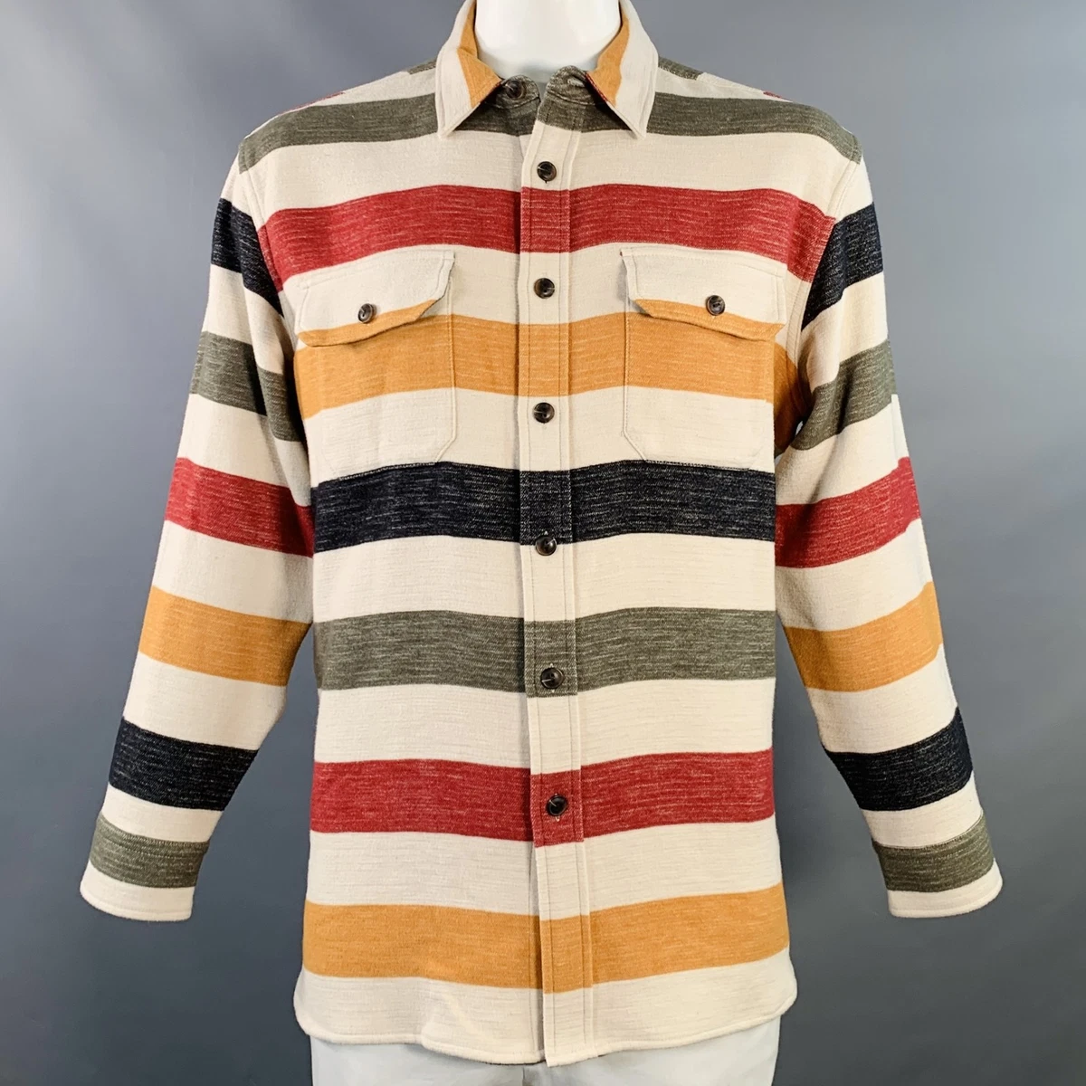 Chemise Pendleton Homme – Manches Longues, Carreaux Blanc/multicolore – Taille L – 100% Coton