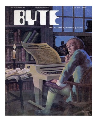 Vintage-Byte-Magazin-Cover-Wandkunst Historische Szene Wandkunst