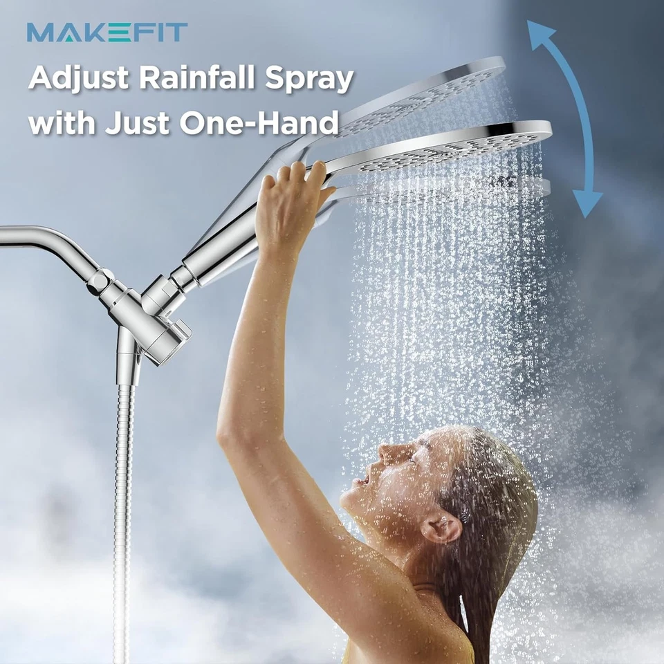 Revitalize Your Shower with High Pressure Dual Filtered Shower Head Set - Chrome - Image 4 of 4