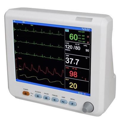 Carejoy 6-Parameter ICU Sign Cardiac Monitor ECG TEMP PR Machine