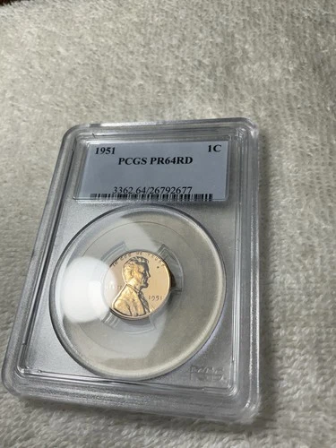 1951 LINCOLN CENT PCGS PROOF 64 RED