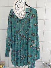 Gudrun Sjöden, xxl, Bluse, türkis mit Blumenmuster, ein Träumchen 