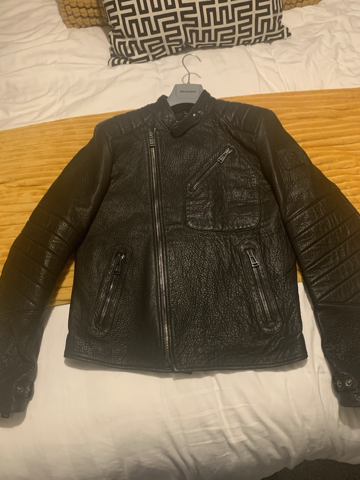 Belstaff Kendal Black Grained Leather Jacket Uk38 Eu48 David Beckham Rare medium image 4