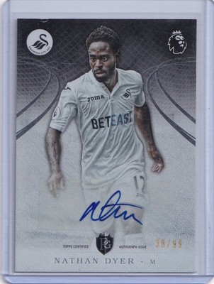 2016 Topps Stadium Club Nathan Dyer Swansea City Autogramm /99