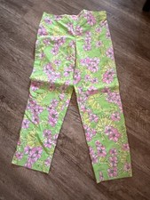 Lilly Pulitzer Originals Resort Fit Ankle Capri Pants Seahorse Floral Print Sz4