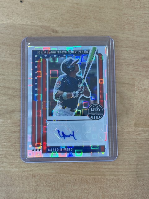 2026 Panini Carlo Rivero USA Stars & Stripes Prizm Silver Pandora Auto /100