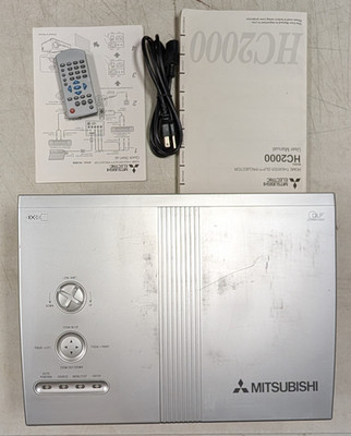 Mitsubishi HC2000 DLP Home Theater Projector 1280x720 w/ Remote Cable & Manual