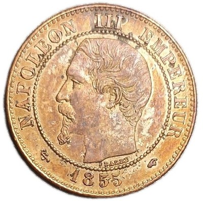 1855-A France 2 Centimes AU Copper Coin Napoleon III KM 776.1 | eBay