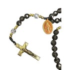 Black Glass Rosary 10 inches around and 15 inches in full length — photo 5