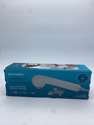 NEW Homedics Personal Full Body Vibration Massager 3 Speed 3 Attachments