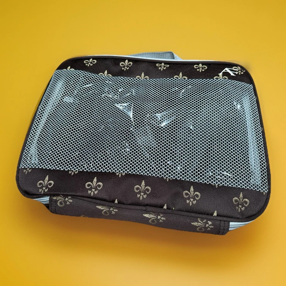 American Flyer AF Fleur De Lis Sistema de Embalaje Bolsas de Transporte de Prendas Marrón Juego de 2 Foto 2 de 4