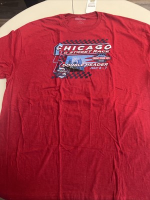 GENUINE Chicago NASCAR Street Race Logo Graphic T Shirt Red Mens Size 3XL
