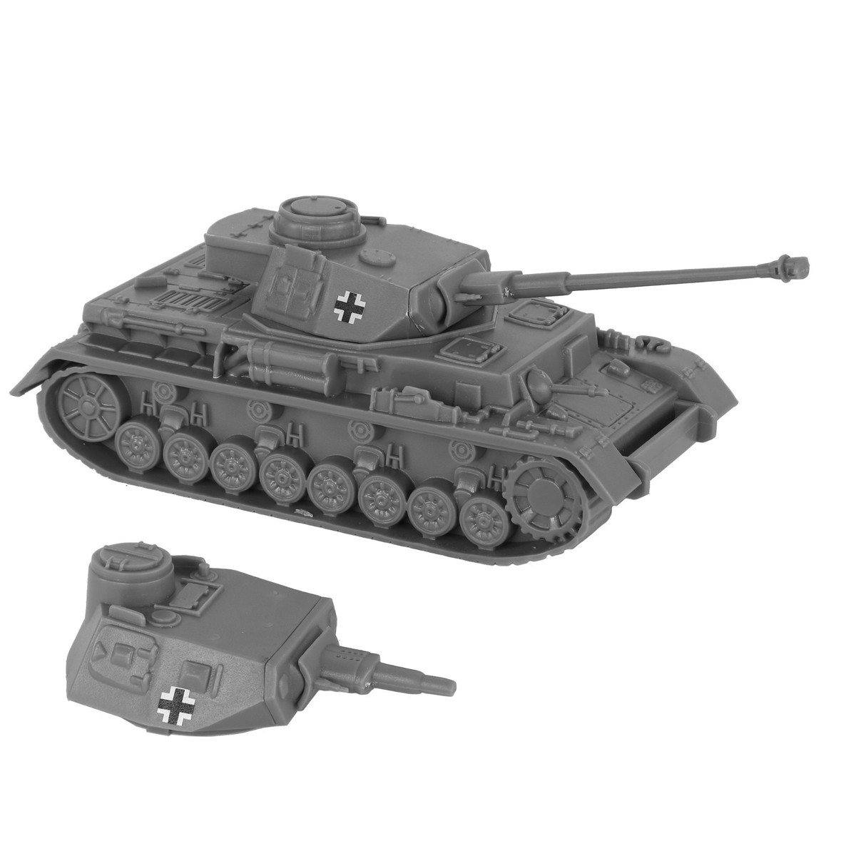 BMC CTS WW2 German Panzer IV Tank Classic Toy Soldier GRAY Plastic