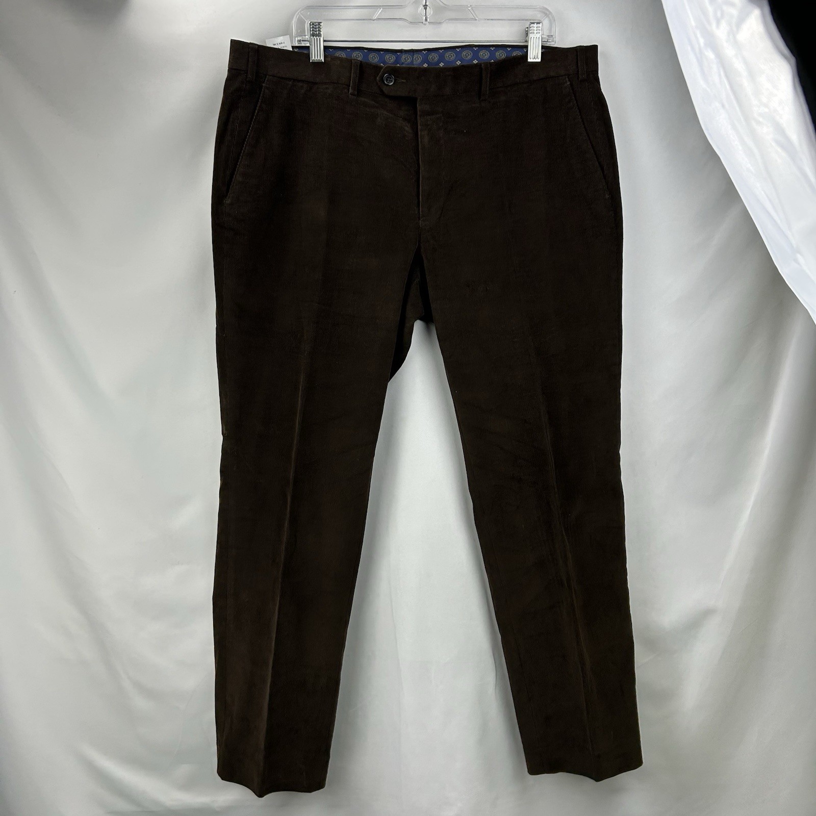 Ralph Lauren Corduroy Pants Mens 38x30 Brown Black Label Stretch Classic Fit