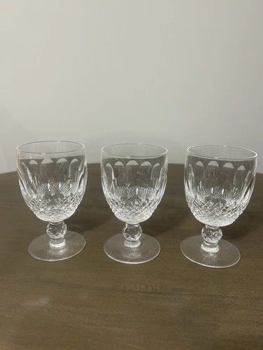 Waterford Crystal Colleen Short Stem Water Goblet 5 1/4” Set of 3 Vintage