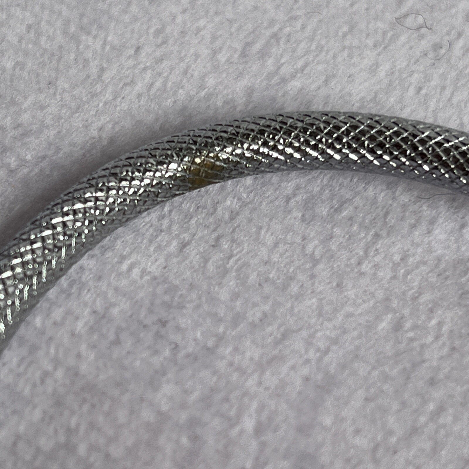Silver Tone ID Cuff Snake Scale Pattern Bracelet … - image 5