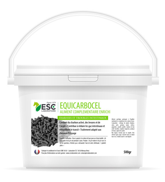 EQUICARBOCEL charbon végétal pour cheval au pré sujet aux diarrhées de printemps
