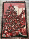 Vintage Beacon Throw Blanket # 508 Christmas Tree Tapestry Made in USA  68"x 47"